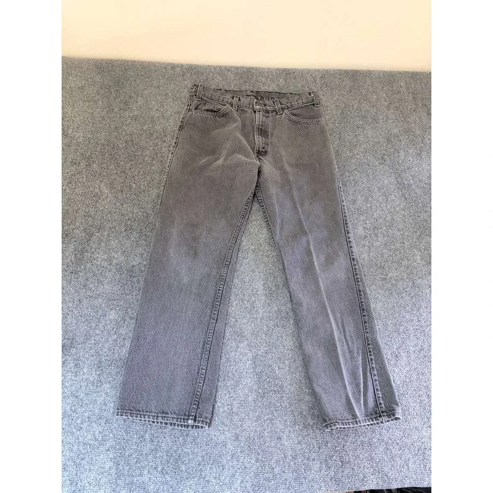 Vintage 80s Gray Levis Jeans Mens 34x29 549 Two Horse Brown‎ Tab Straight Leg